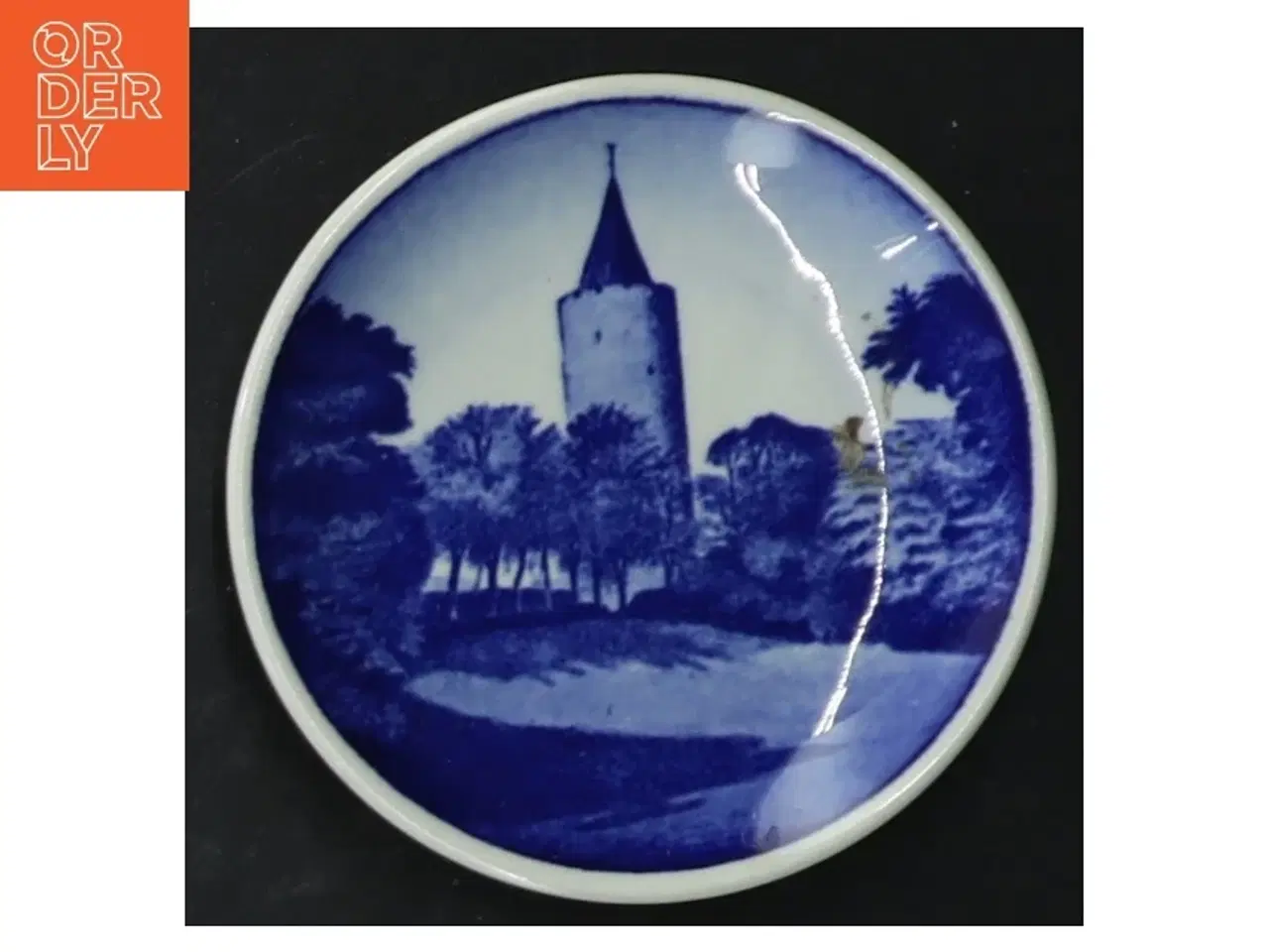 Billede 6 - Blå dekorative vægplatter fra Royal Copenhagen (str. Ø 8 cm. 6 styk)