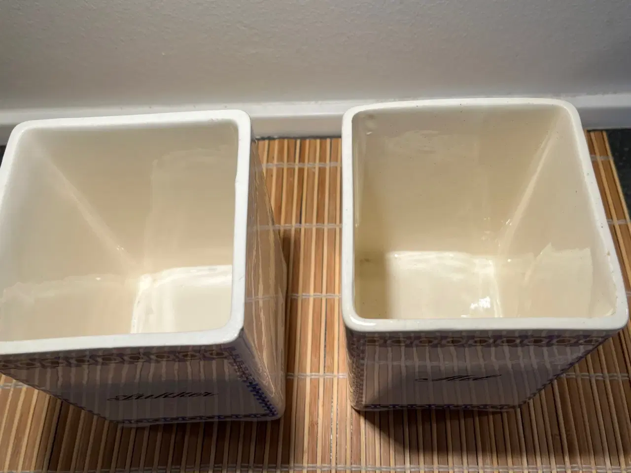 Billede 2 - Vintage keramik køkkenbeholdere til sukker og mel 