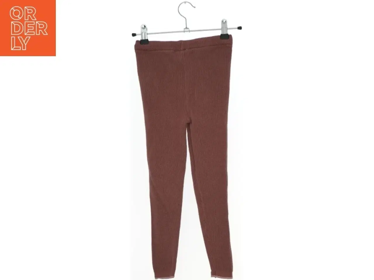 Billede 2 - Brune ribstrikkede leggings fra Pomp de Lux (str. 116)