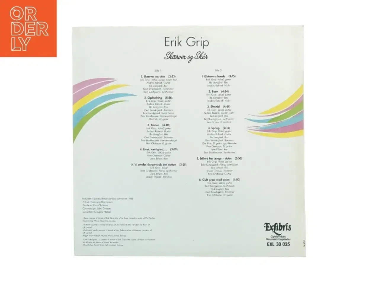 Billede 2 - Erik Grip Skærver og skrå LP- Vinylplade fra Exlibris (str. 31 x 31 cm)