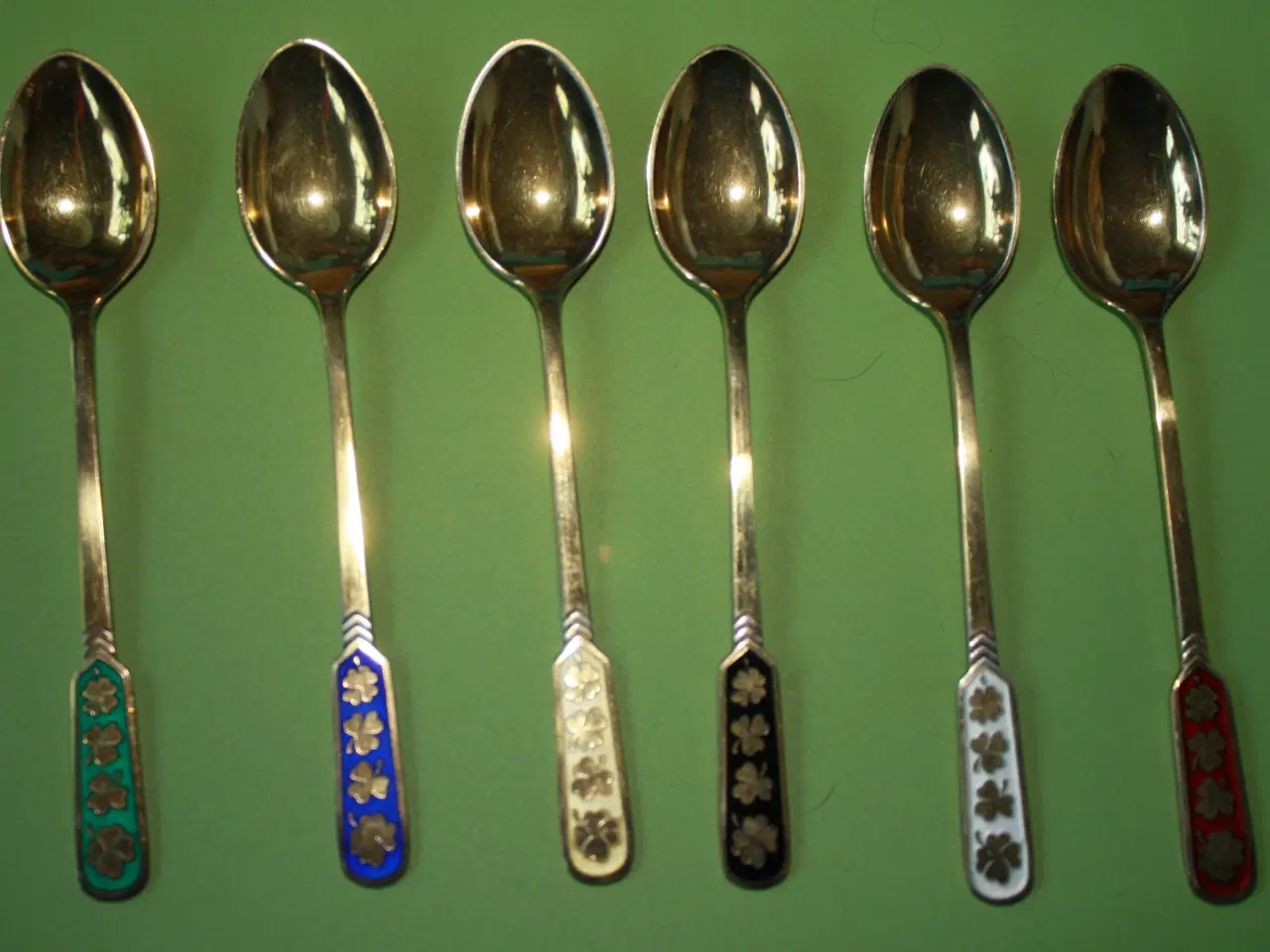 Billede 1 - 6 mokkaskeer af sølv