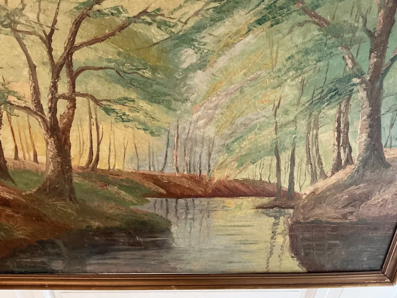 Billede 1 - Oliemaleri, naturmotiv af C Sørensen 75 x 100