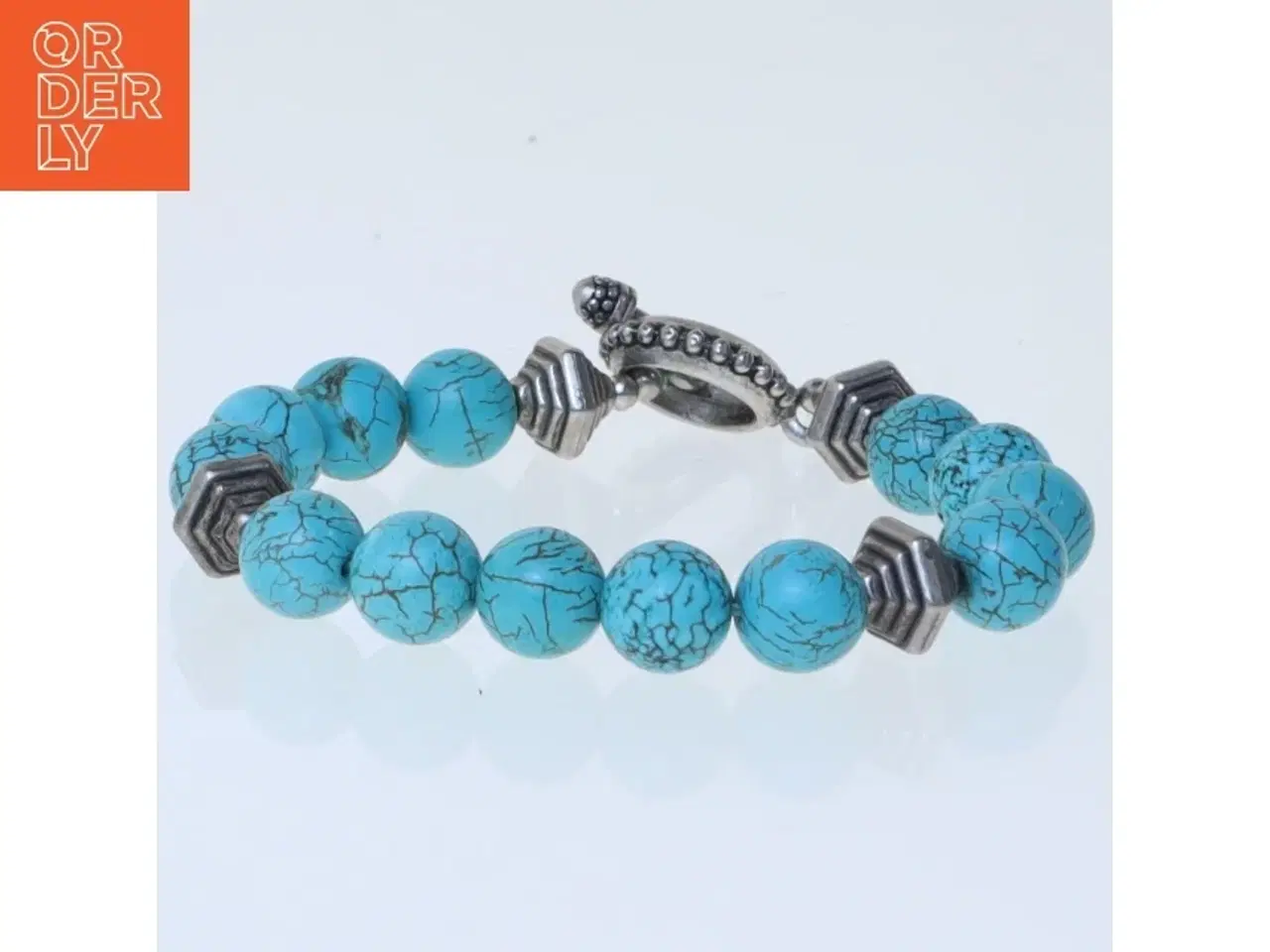 Billede 2 - Turkis bead armbånd (str. 18 cm)
