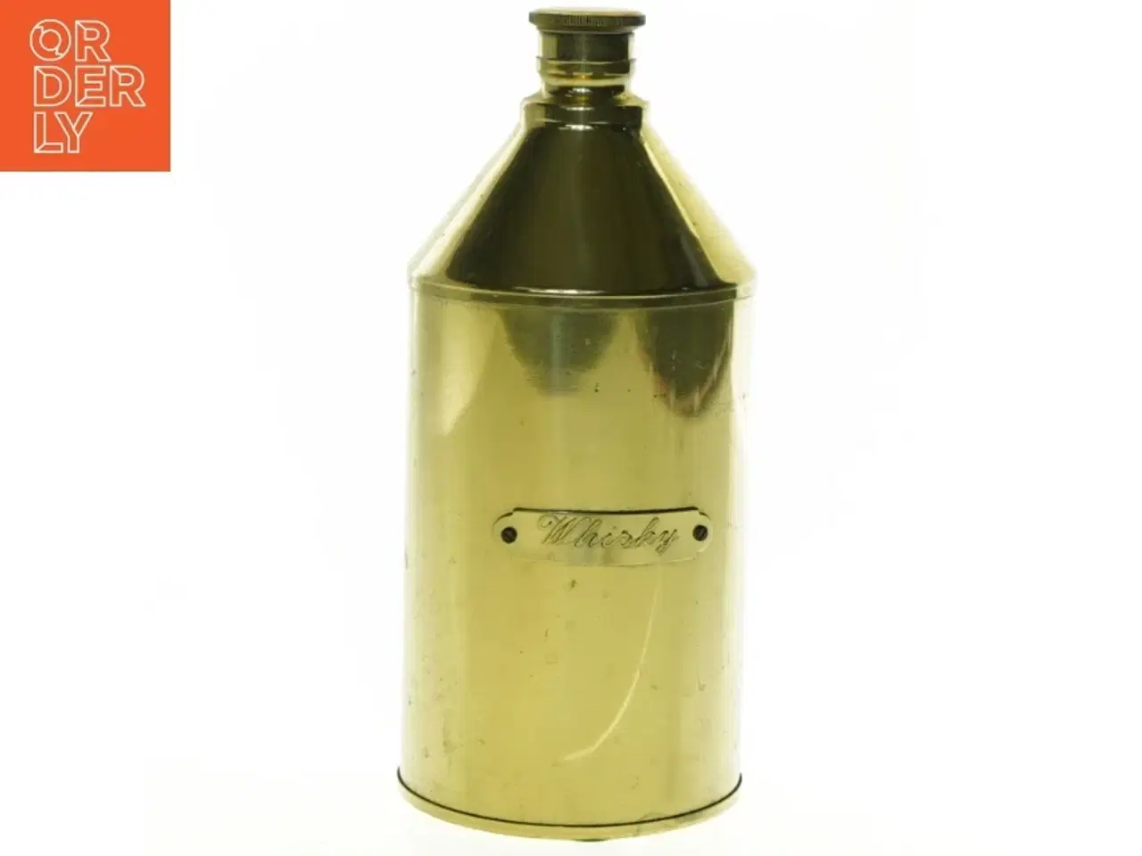 Billede 2 - Messing whiskyflaske (str. 21 x 9 cm)