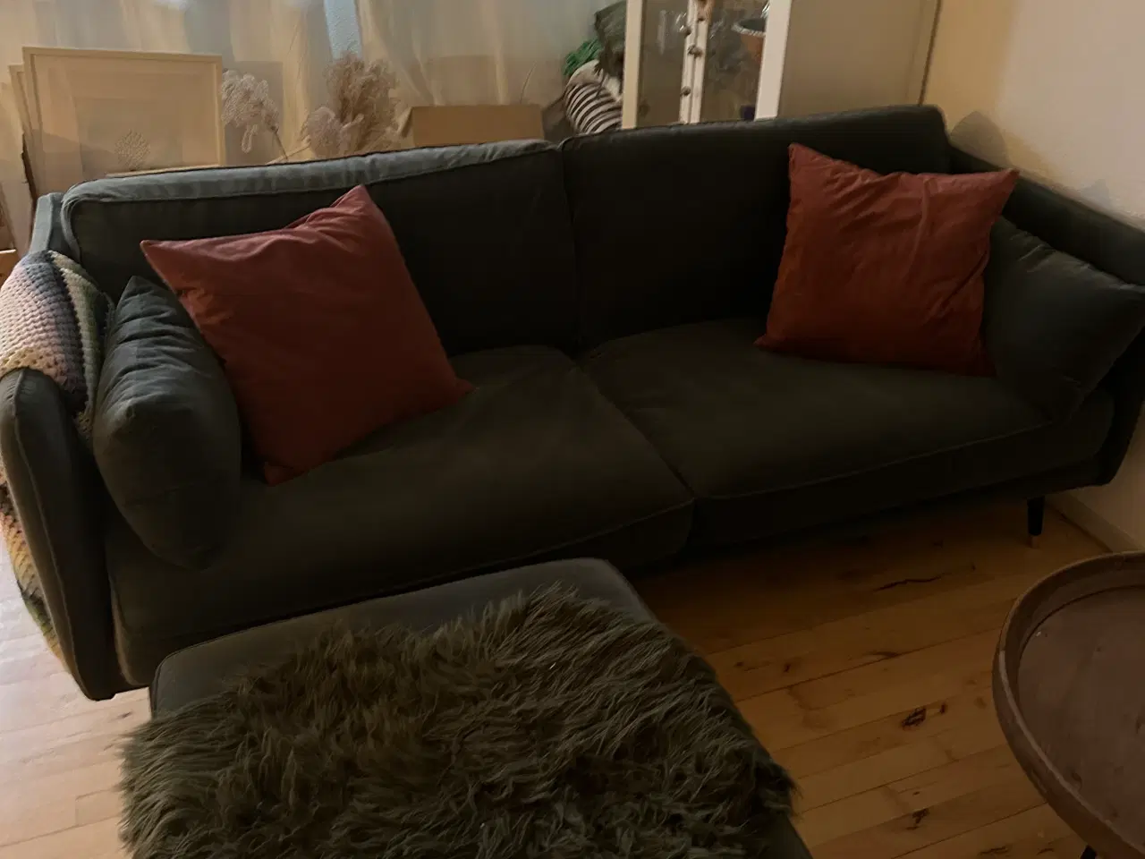 Billede 1 - 3-personer velour sofa fra Ilva