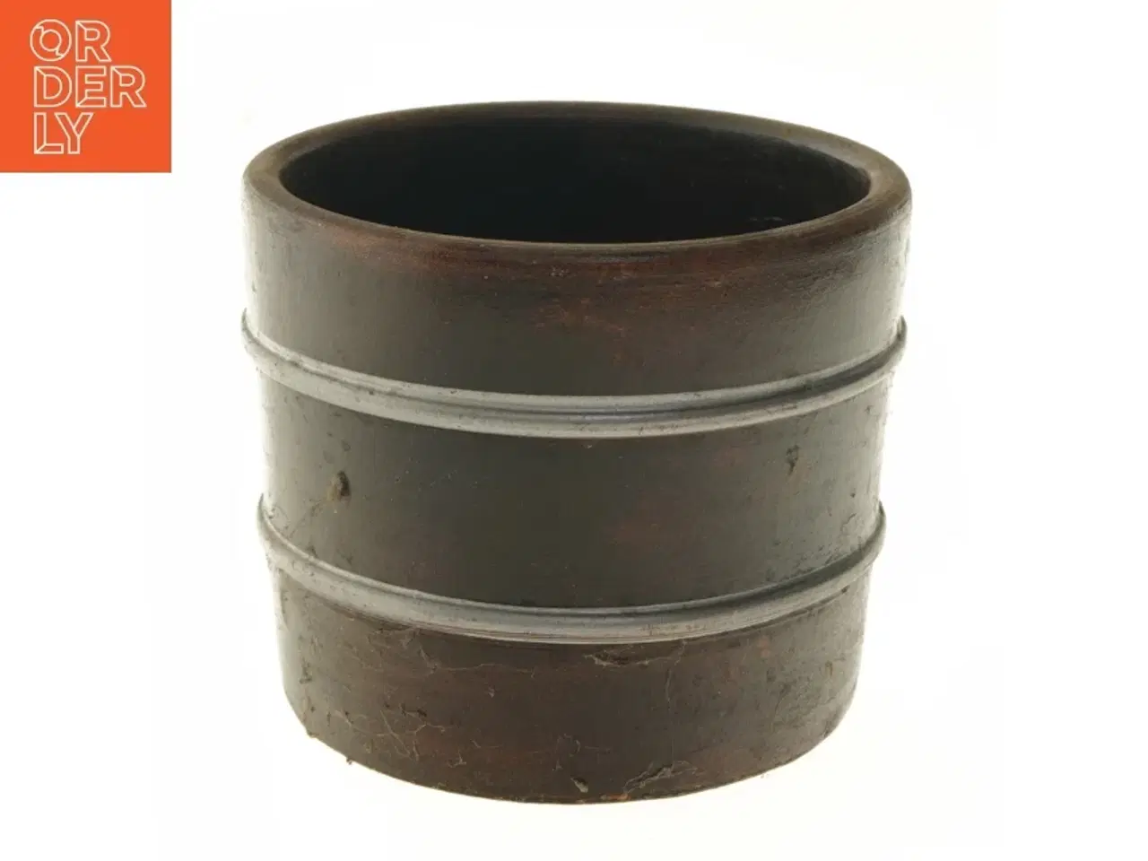 Billede 1 - Rund havekrukke i keramik (str. Ø 20x16,5 cm)