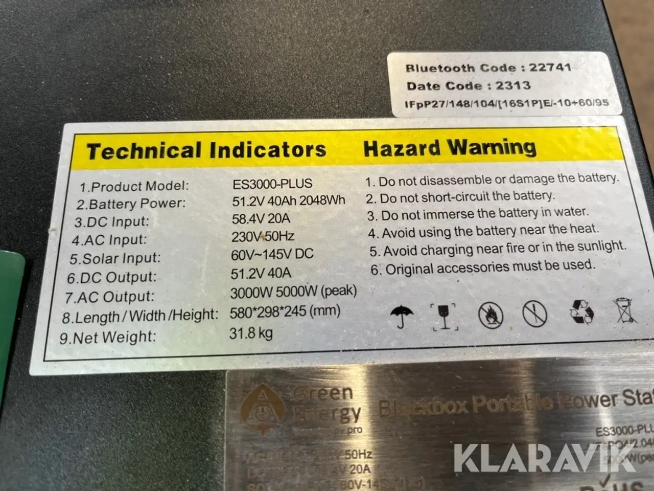 Billede 6 - Backup batteri Green Energy Black box power station