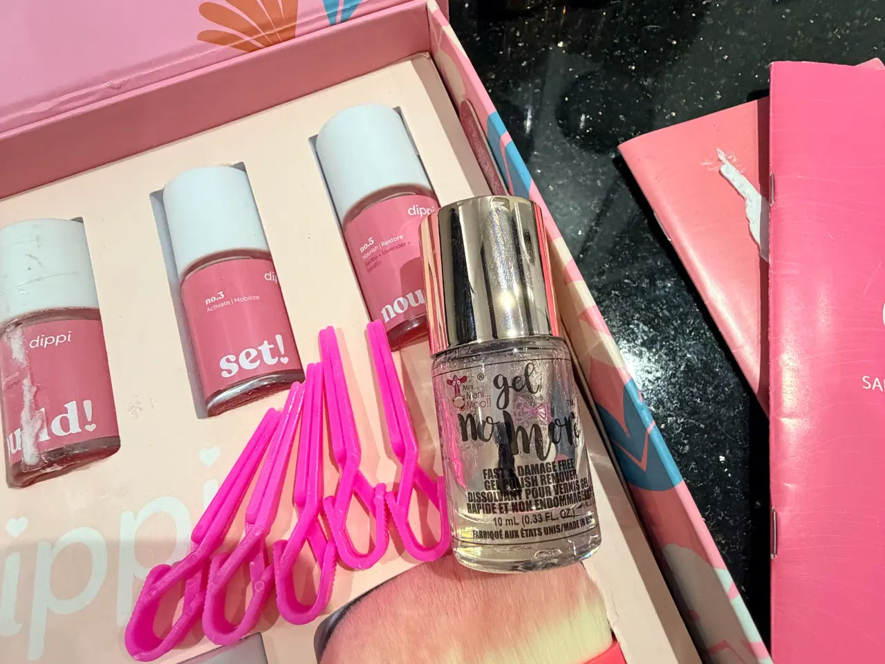 Billede 3 - Dippi Powder neglesæt pink 