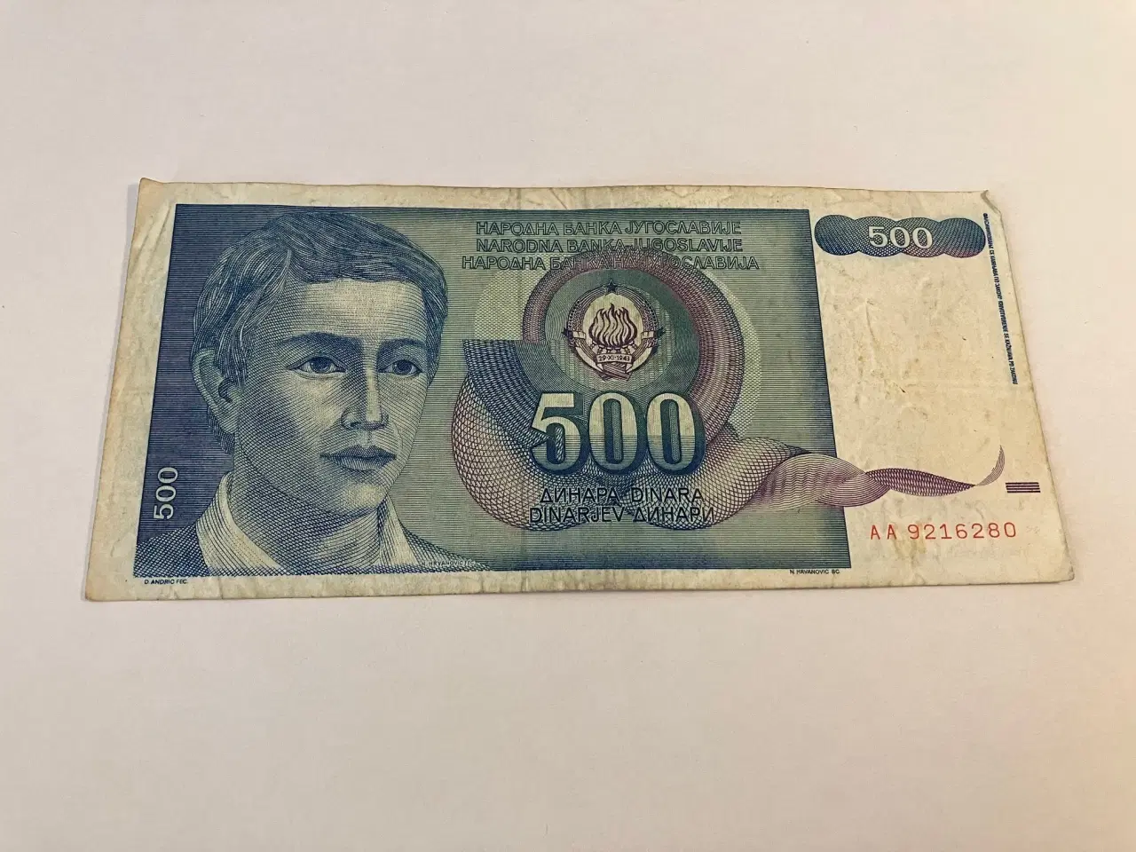 Billede 1 - 500 Dinara Yugoslavia