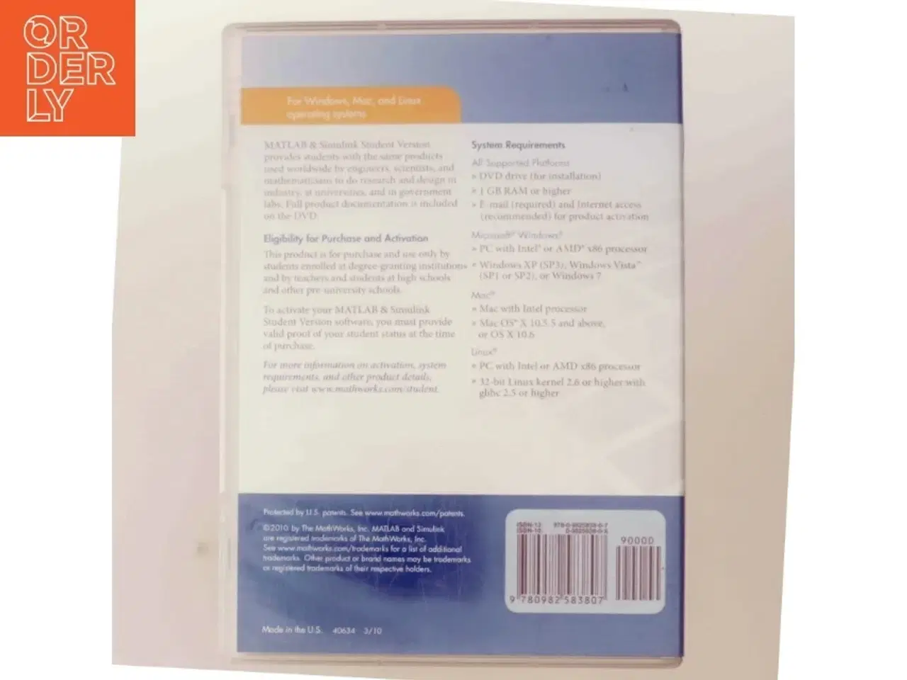 Billede 3 - MATLAB and Simulink Student Version 2010a af Katsuhiko Ogata (DVD)