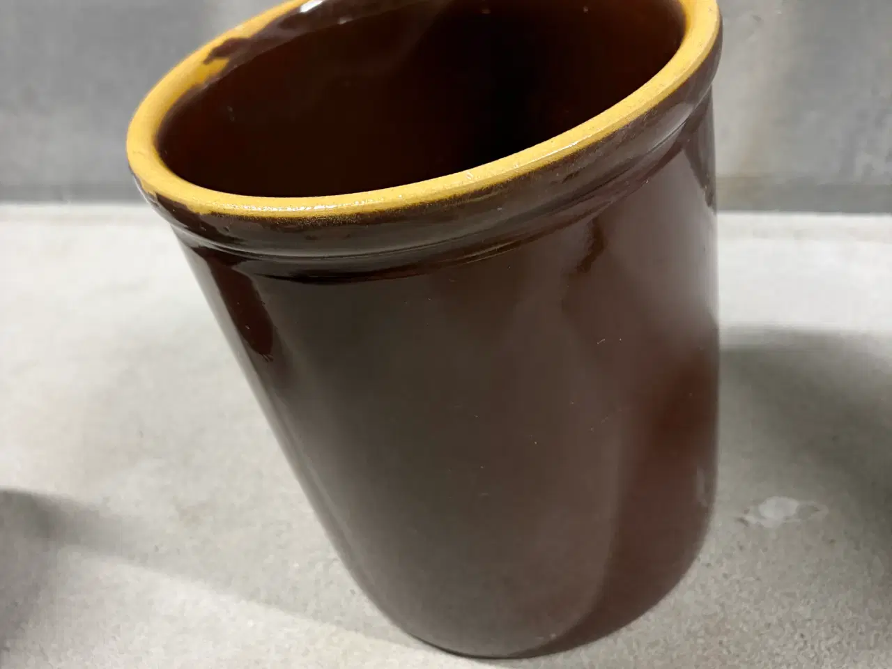 Billede 1 - Keramik ler syltekrukke