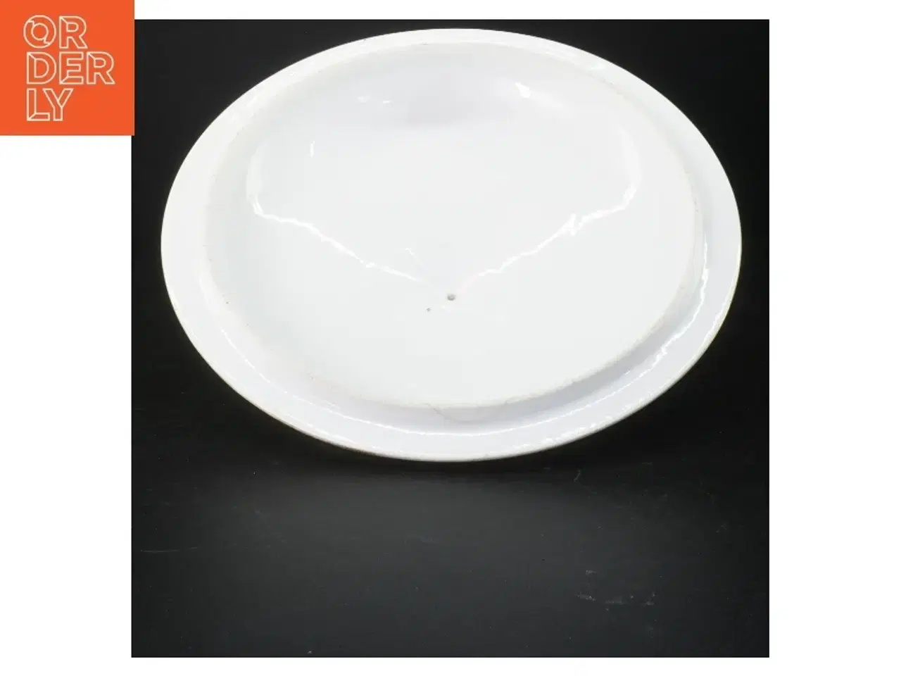 Billede 3 - Porcelænslåg med blomstermotiv (str. Ø 28 cm)