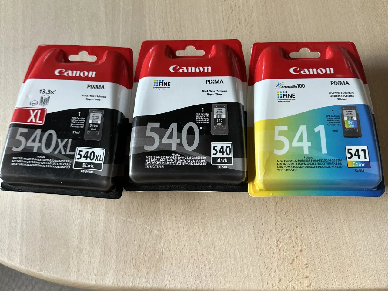 Billede 1 - 3 pakker Canon blækpatroner