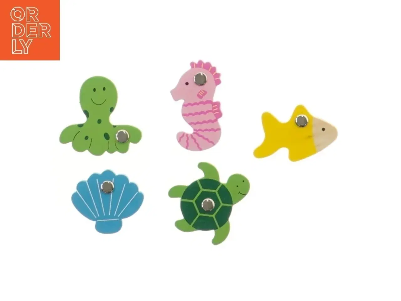 Billede 1 - Dekorative knager i havmotiver (str. 5 stk 5,5 cm)