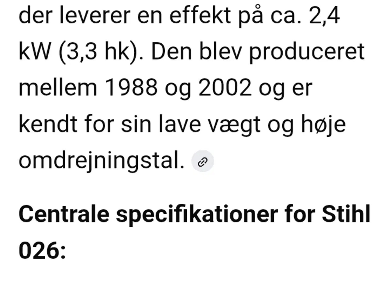 Billede 1 - Professionel Stihl 026