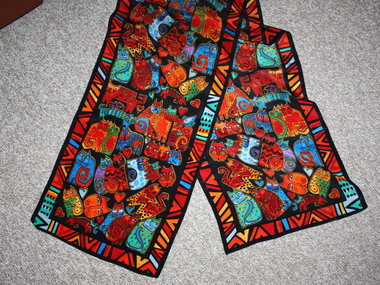 Billede 4 - Vintage Laurel Burch silke tørklæde med katter