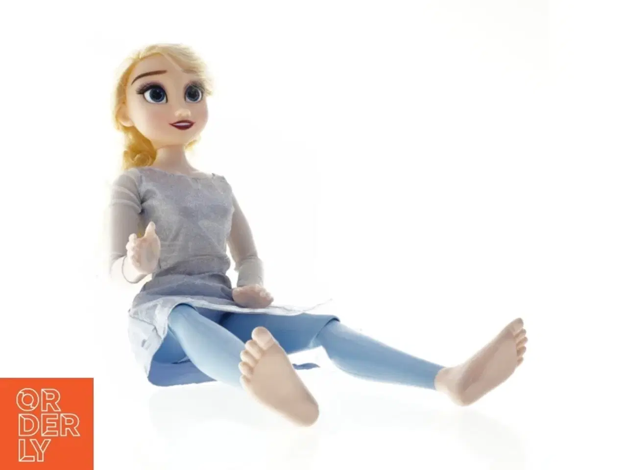 Billede 1 - Næsten som ny Disney Stor dukke med blåt tøj, Elsa fra Frozen (str. 85 cm)