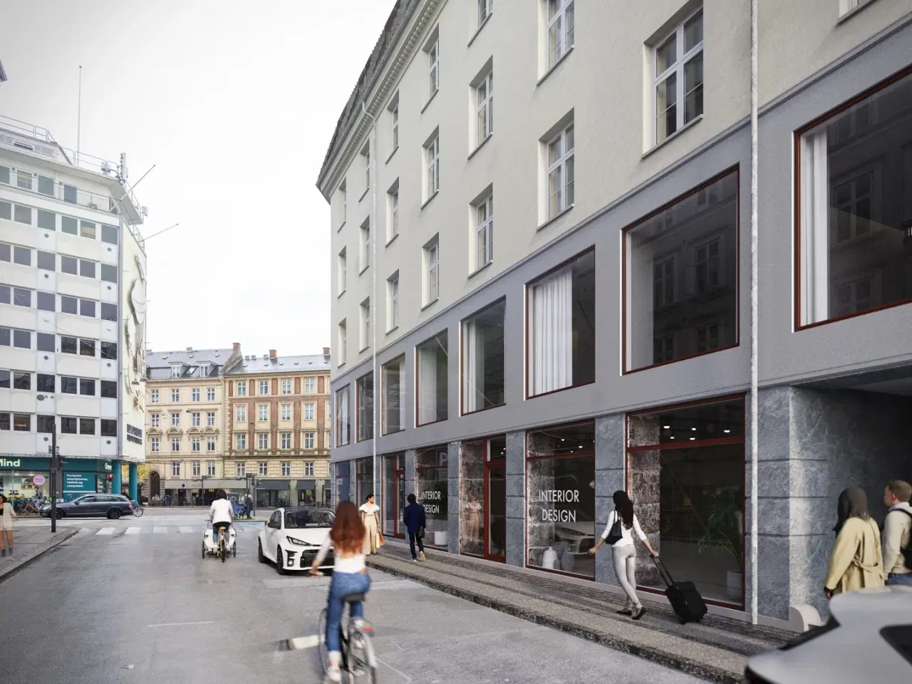 Billede 2 - Nyrenoveret butikslejemål synligt fra krydset ved Vesterbrogade/Værnedamsvej