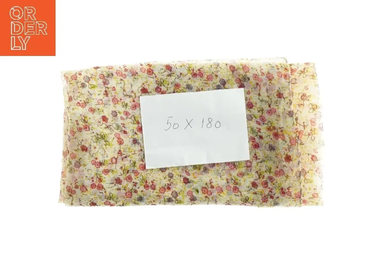 Billede 1 - Blomstret tørklæde (str. 50 x 180 cm)