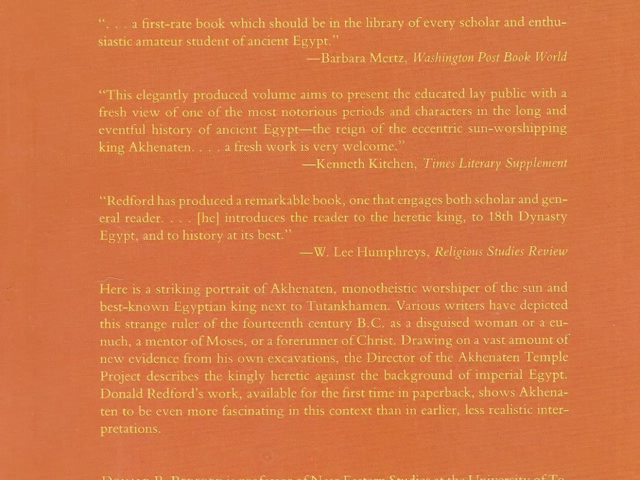 Billede 2 - Akhenaten The Heretic King by Donald B Redford