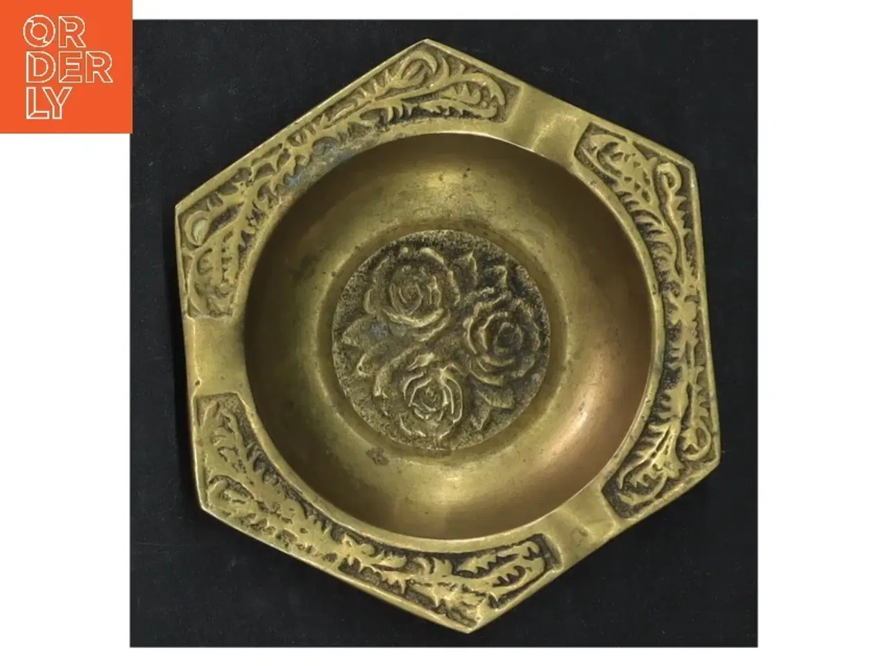 Billede 1 - Messing askebæger (str. 10,5 x. 10,5 cm)