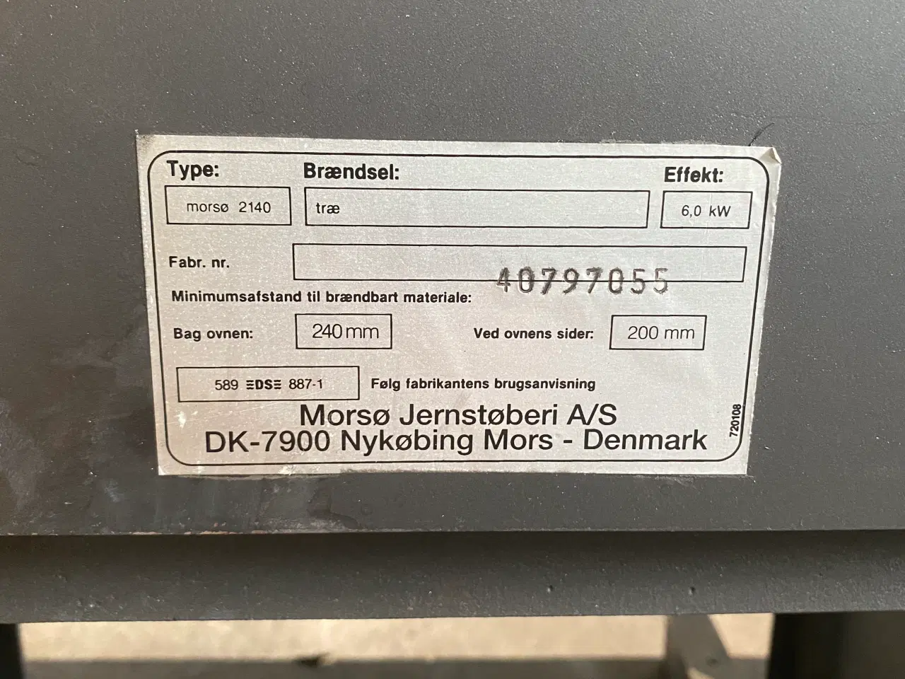 Billede 3 - Morsø 2140 brændeovn