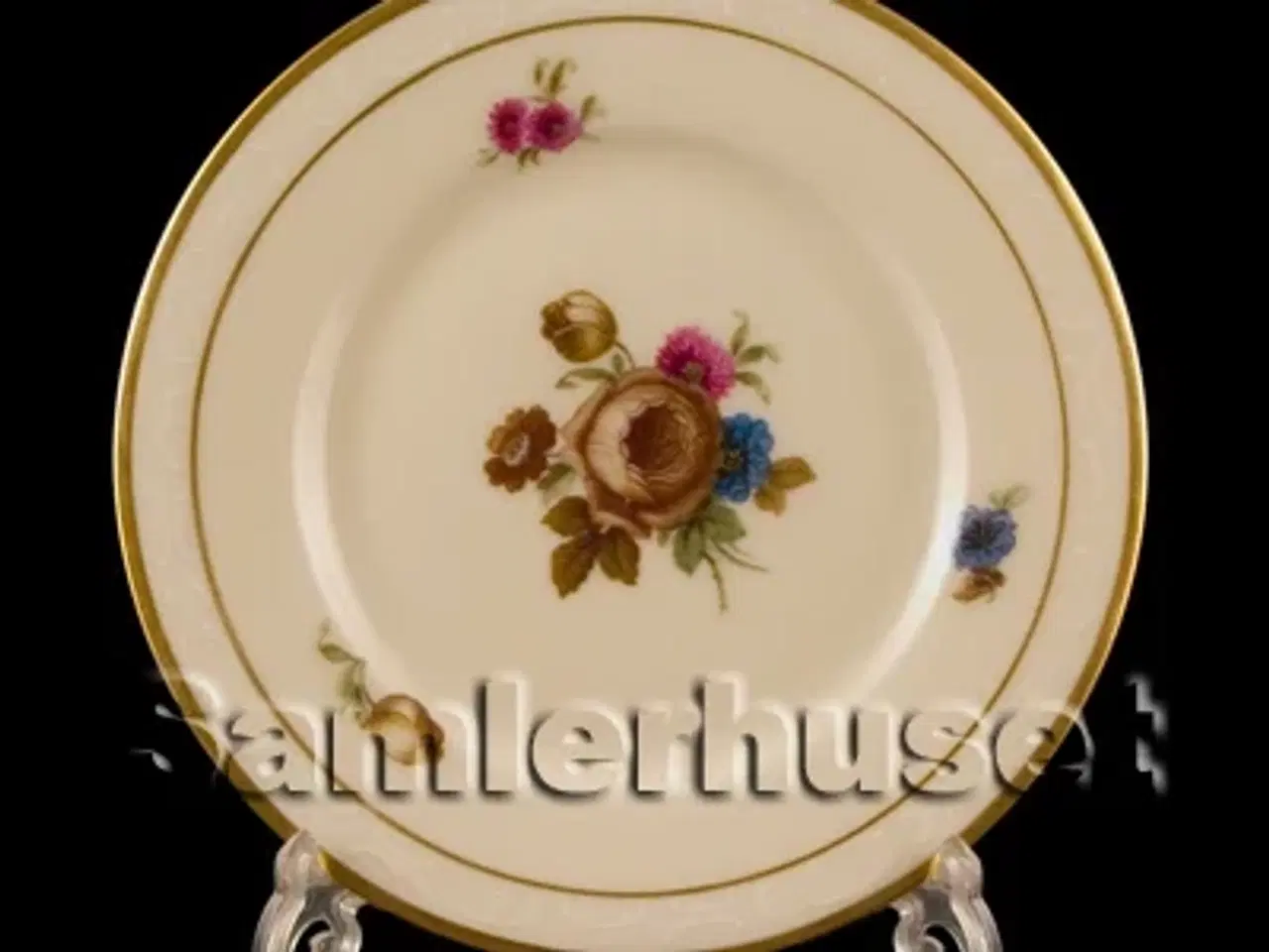 Billede 1 - Rosenborg Kagetallerken lige kant 16 cm.