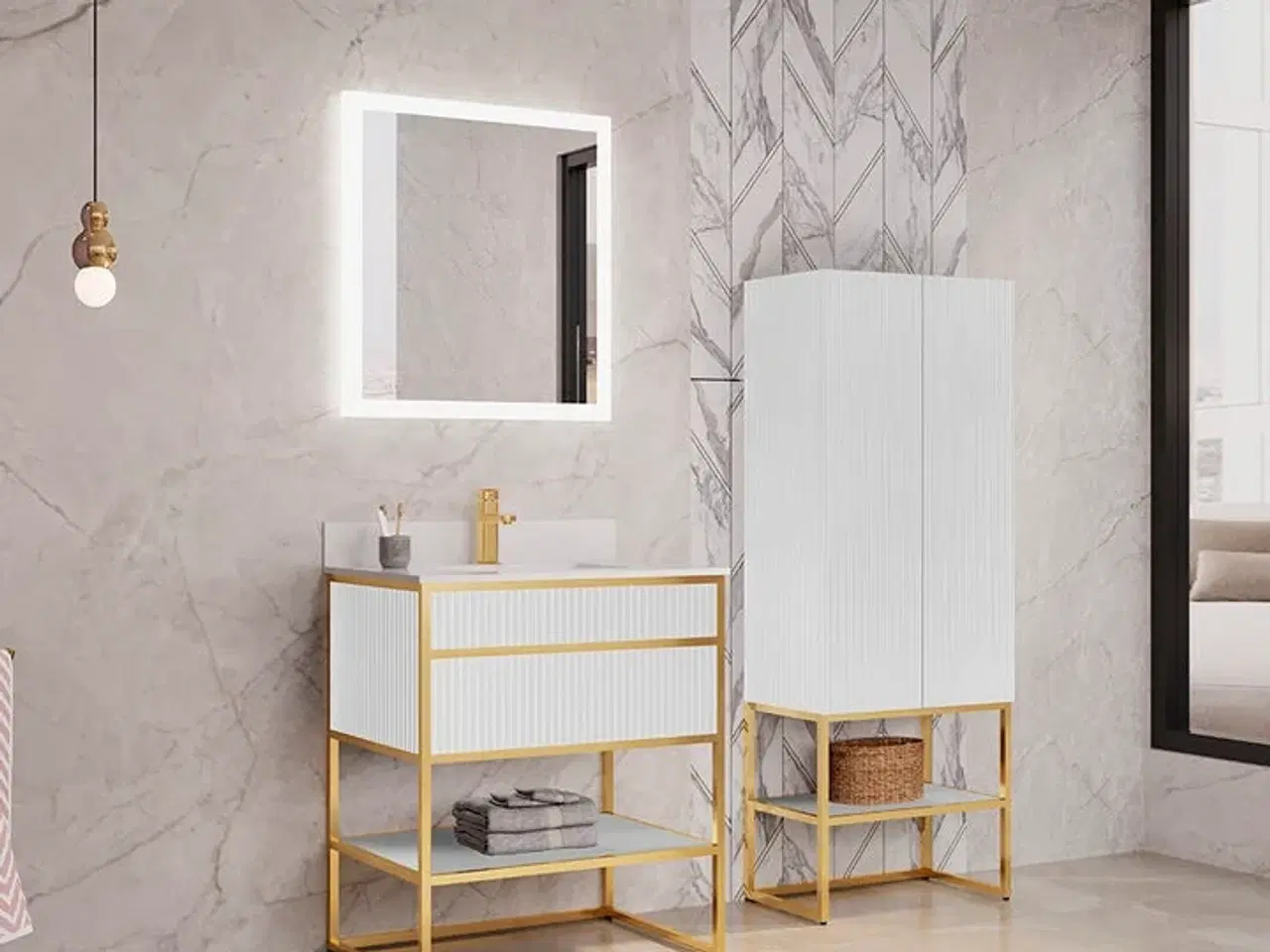 Billede 1 - Baderumsmøbel, Angels White 75