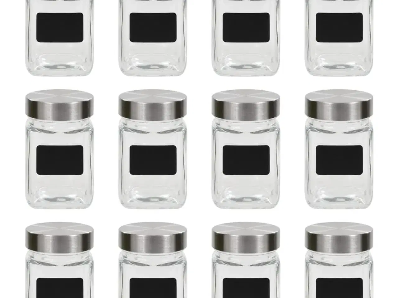 Billede 1 - Opbevaringsglas med etiket 12 stk. 300 ml
