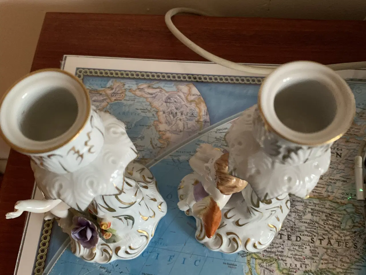 Billede 5 - Gamle porcelæns lysestager