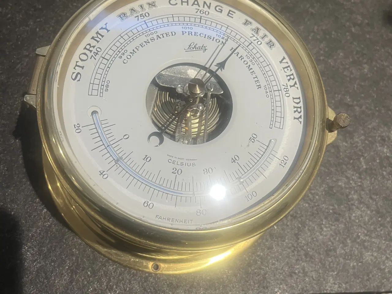 Billede 2 - Vintage Schatz skibsur & barometer – West Germany 