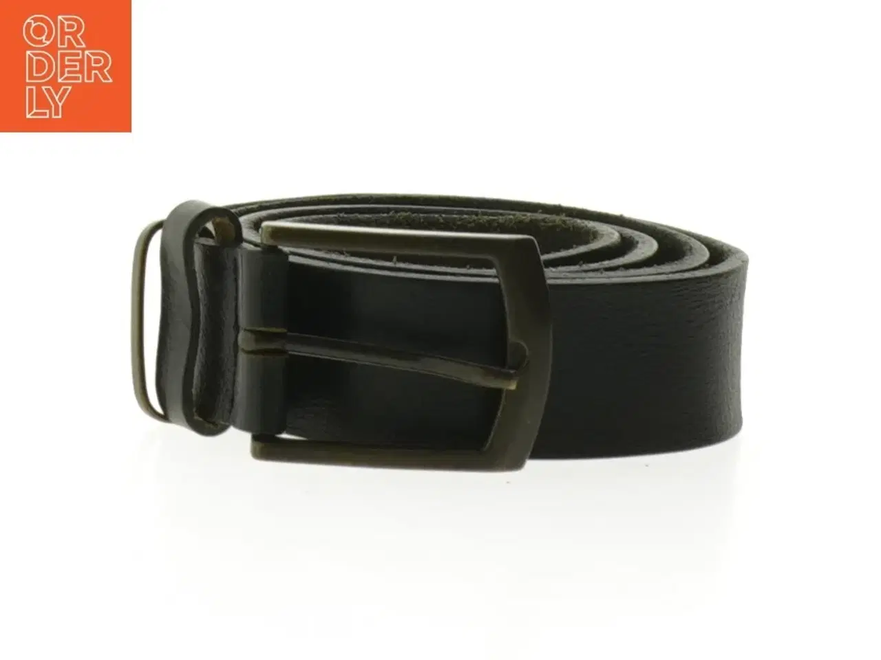 Billede 1 - Læderbælte med metalspænde (str. 92 cm)