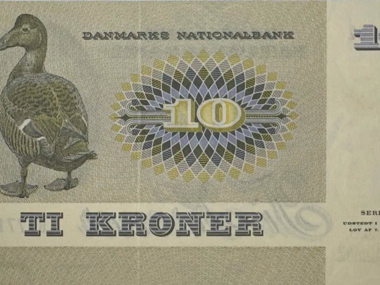 Billede 2 - 10 krone, 1977, Edderfugl, B2, 0-01