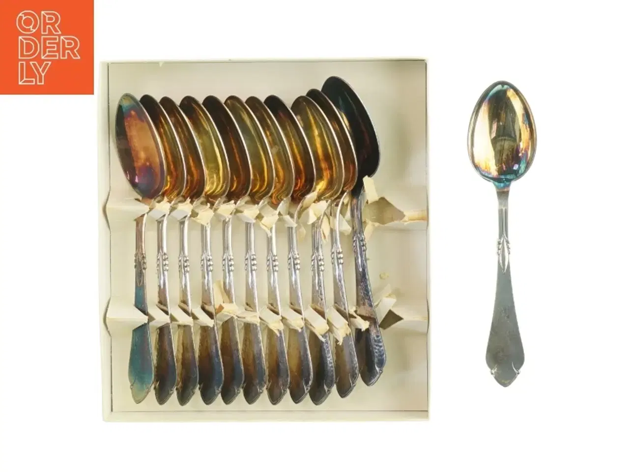 Billede 1 - Sæt med sølvskeer fra Absa (str. 12 styk. 20 cm)