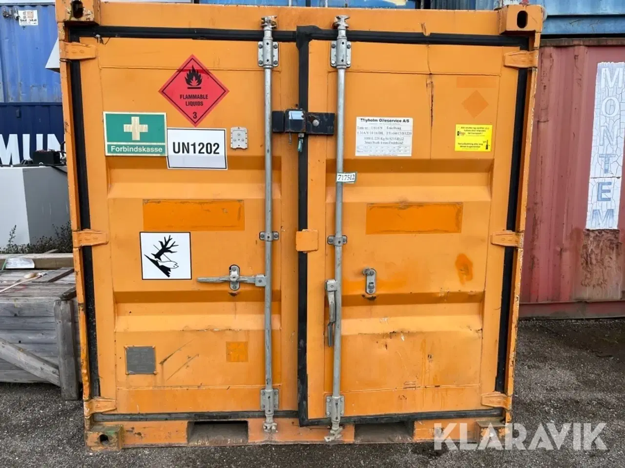 Billede 5 - Container Dancontainer 8Fod Med 1000liter tank
