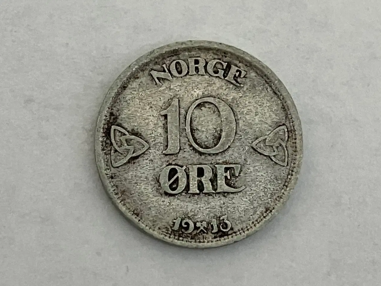 Billede 1 - 10 Øre 1913 Norge - Renset