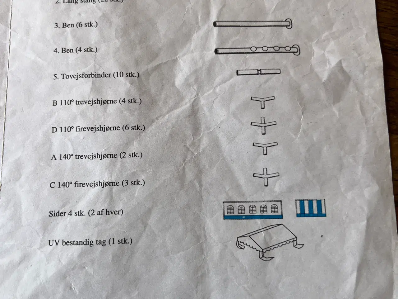 Billede 1 - Komplet ramme til Party Telt 5X8 meter+ Grundramme