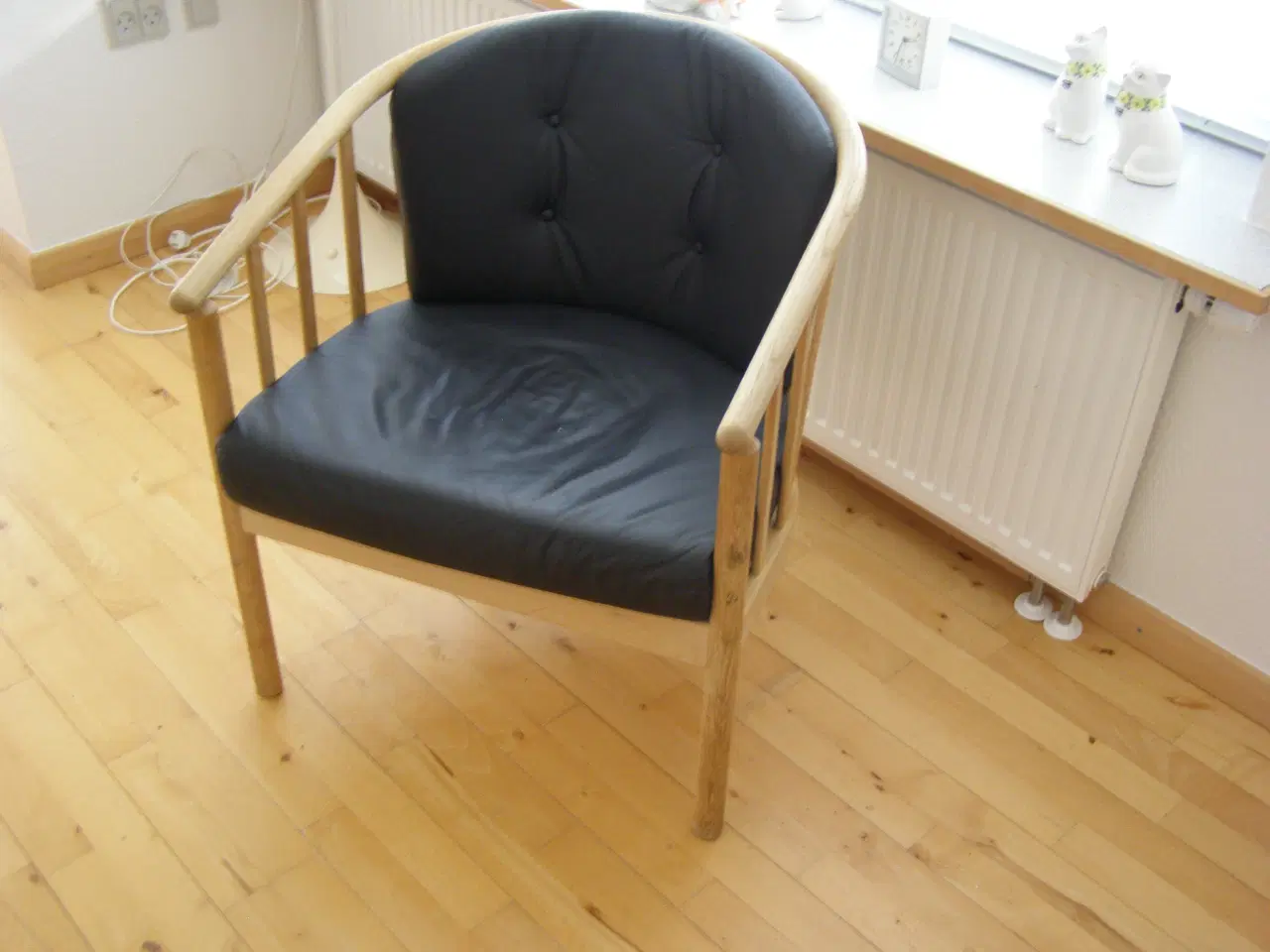 Billede 3 - lænestol lys eg