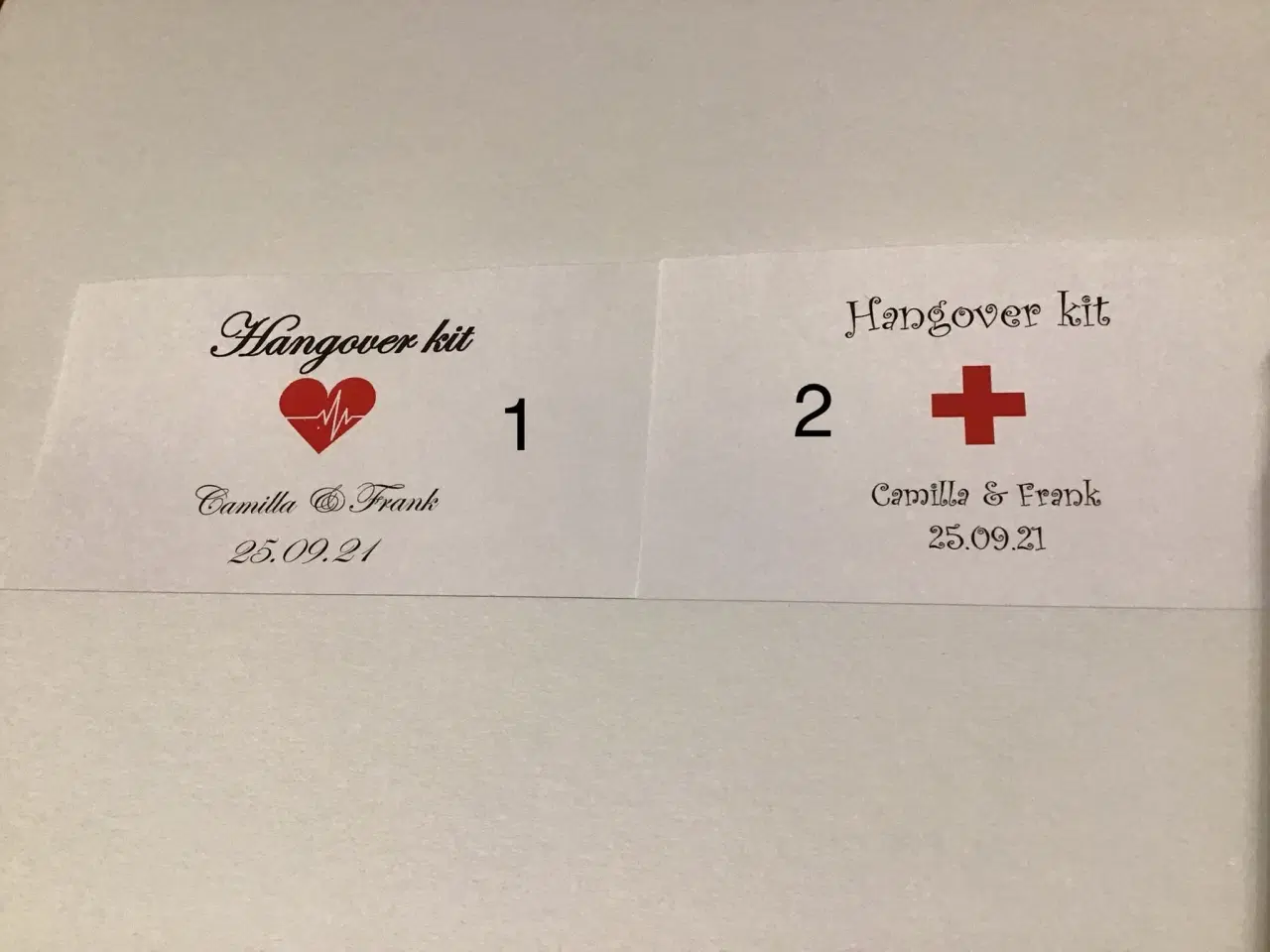 Billede 7 - Labels med navn og dato til bryllup