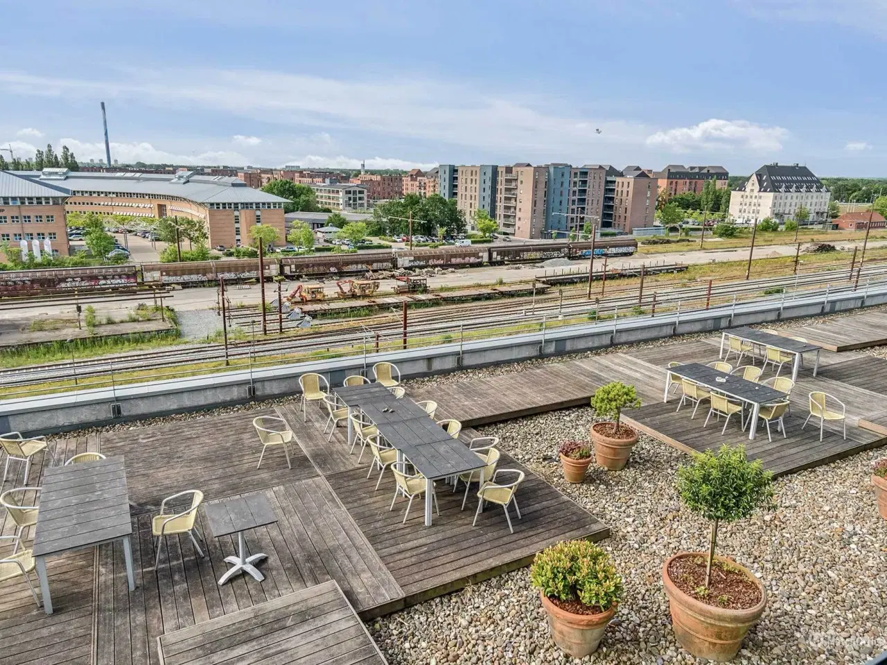 Billede 8 - Attraktivt kontorlejemål lige ved Glostrup Station – adgang til fælles kantine og tagterrasse.