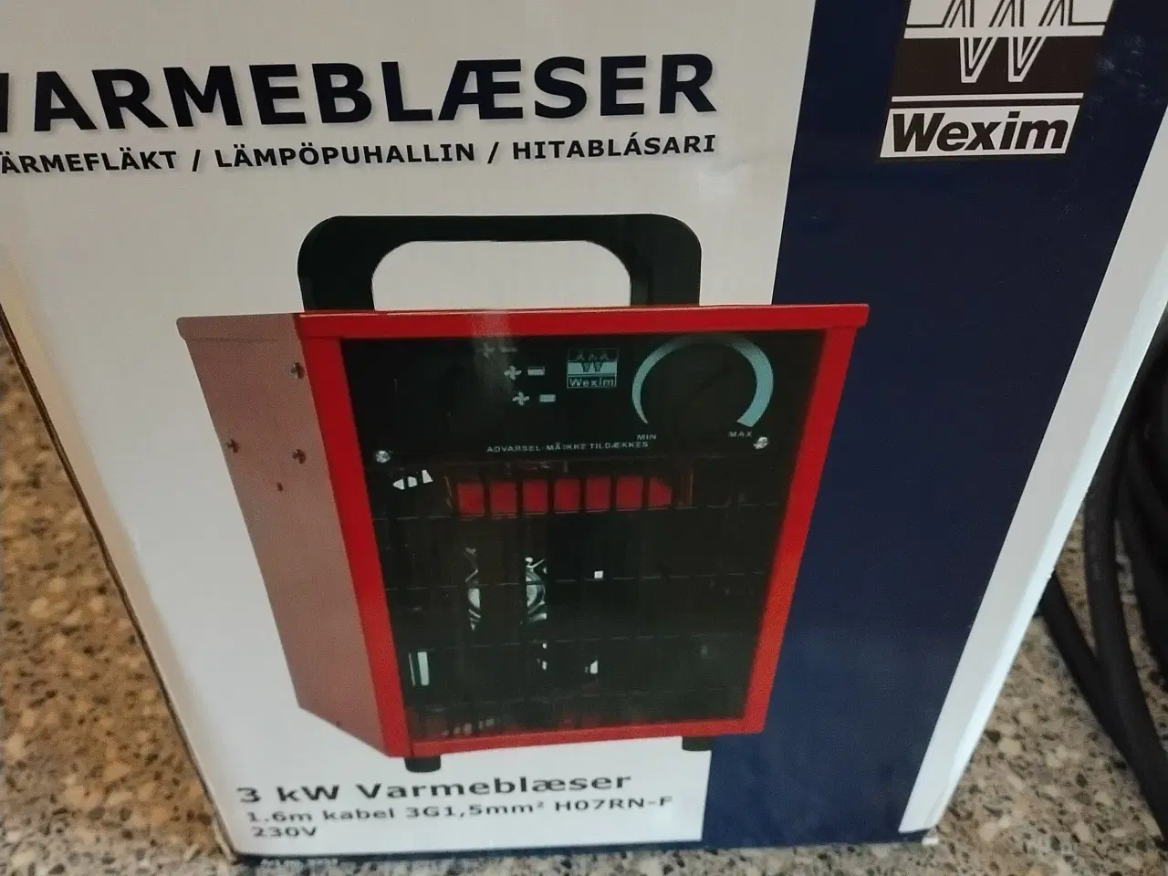 Billede 6 - Wexim Varmeblæser 3 kW – næsten som ny