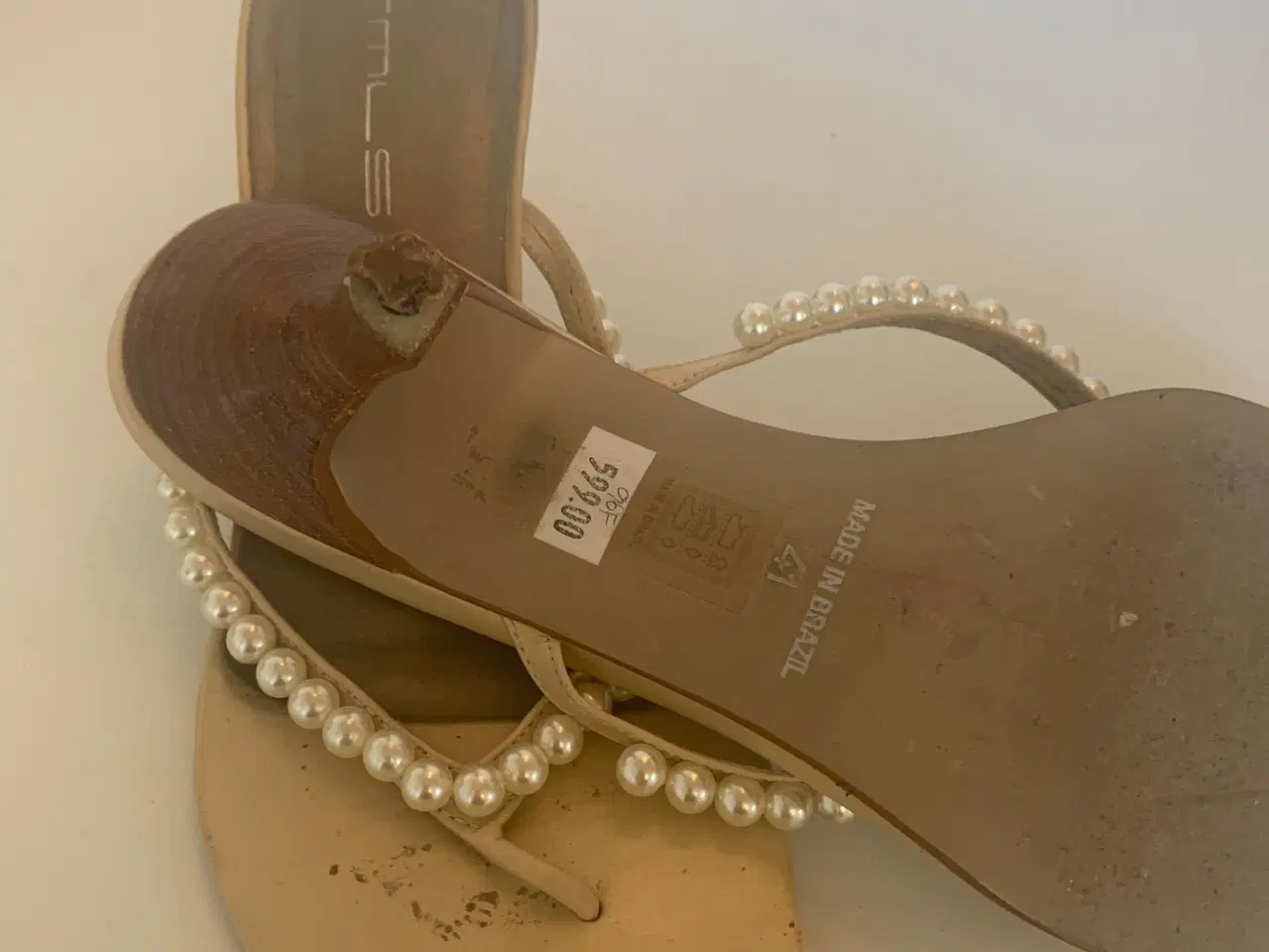 Billede 2 - Smuk slippers sandal med perler str. 41