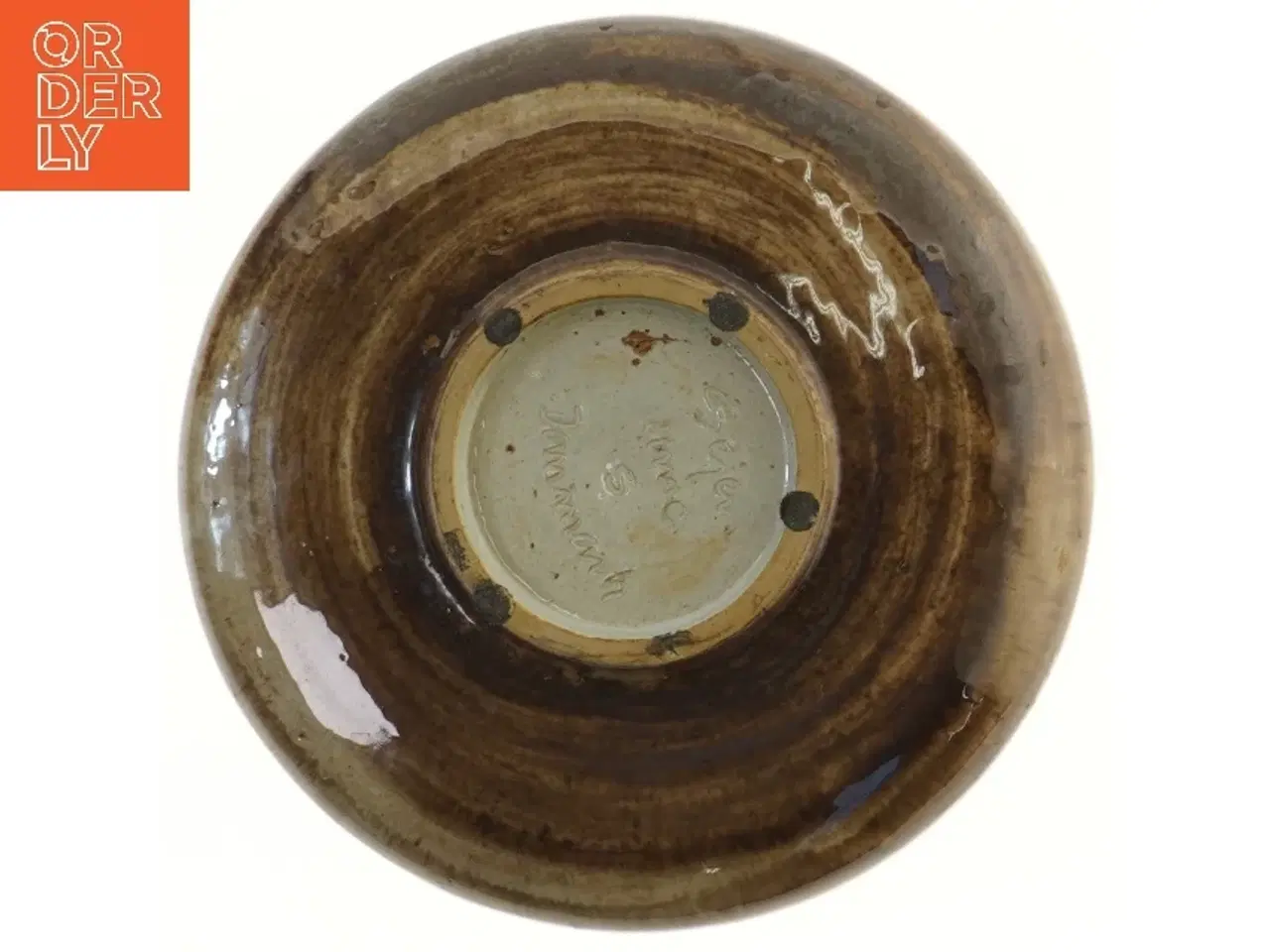 Billede 2 - Keramisk skål med indgravering (str. Ø 25 cm)