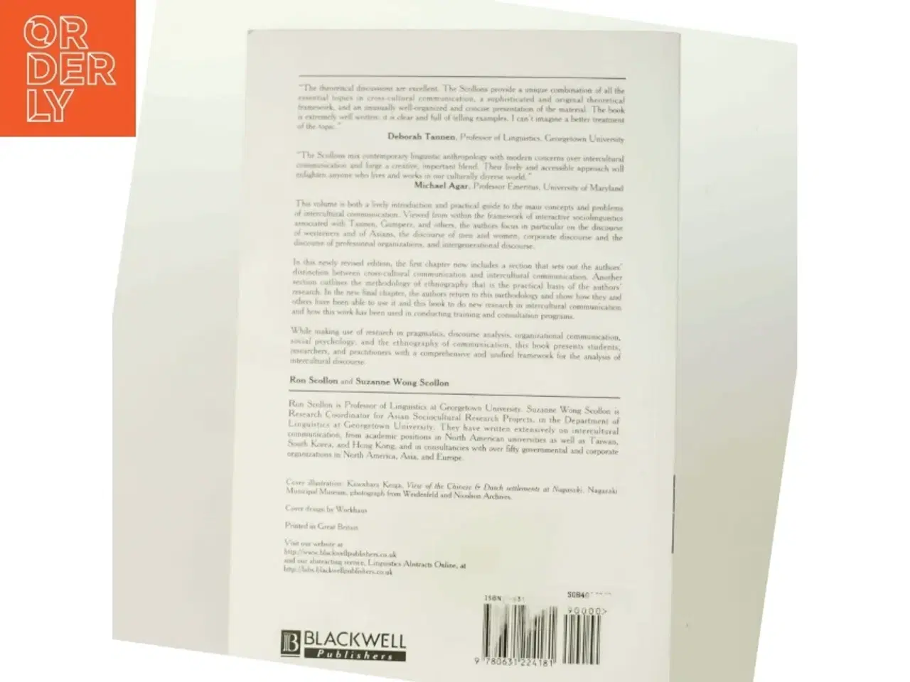 Billede 3 - Intercultural communication : a discourse approach (Bog)