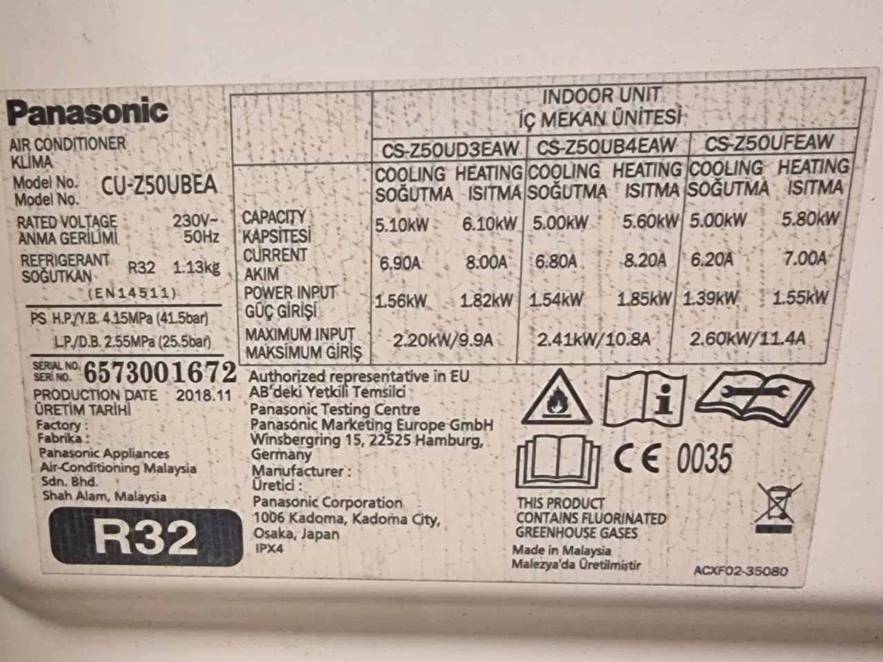 Billede 4 - Panasonic varmepumpe 5.0 kW