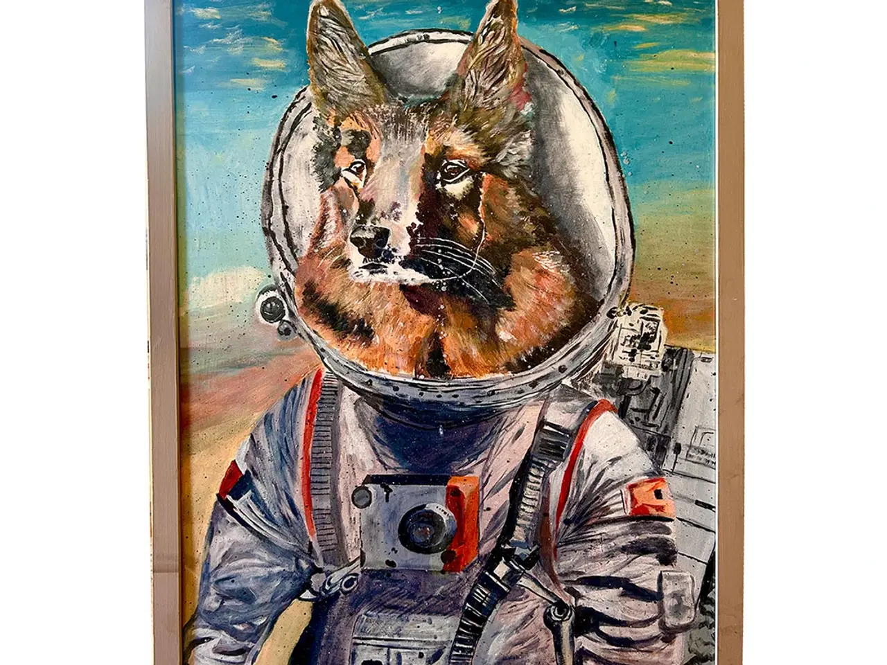 Billede 1 - Astronauthund i ramme