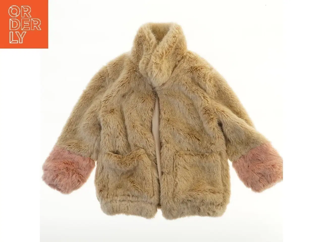 Billede 1 - Plysjakke med kontrastærmer fra Zara (str. 128)