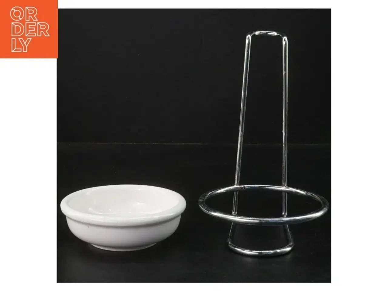 Billede 2 - holder til grydeske med keramisk skål (str. Ø 11 cm)