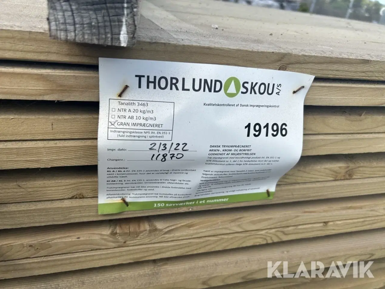 Billede 7 - Trykimprægneret gran Thorlund Skou Høvlet 252styk, 907 meter