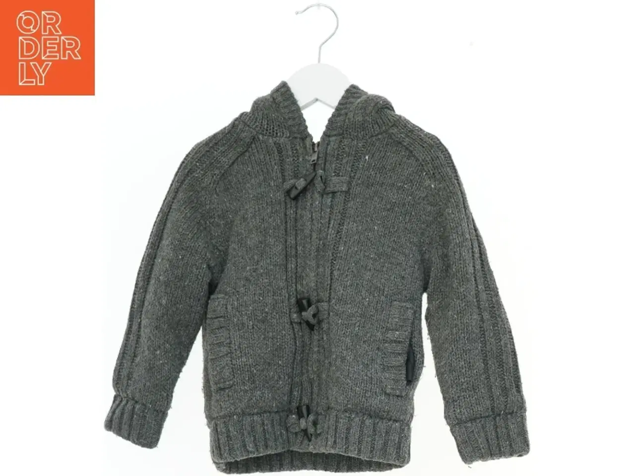 Billede 1 - Strikket cardigan med hætte fra Junior Wear Corp (str. 104)